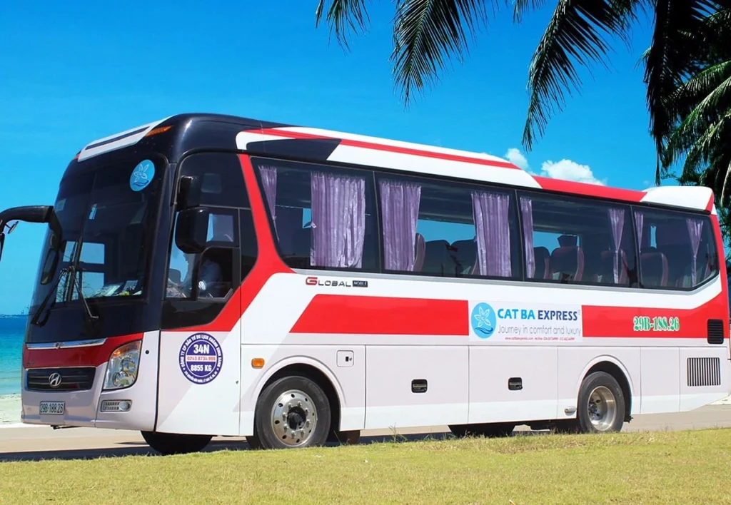 Hanoi to Cat Ba tourist bus