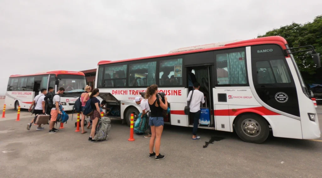 Hanoi to Cat Ba tourist bus