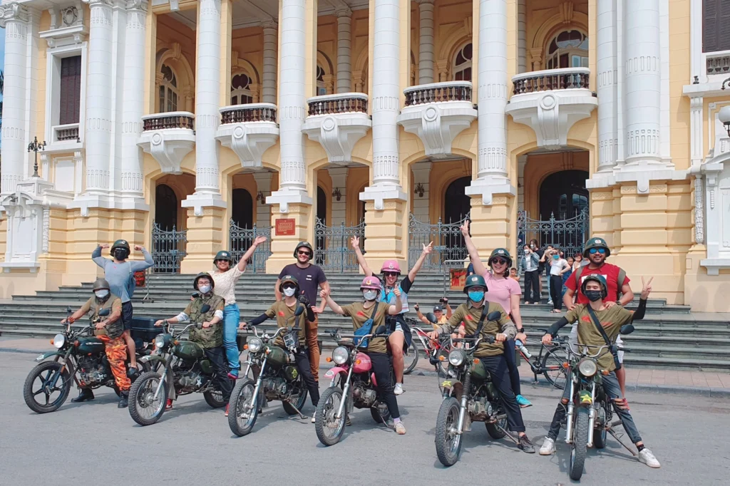 Hanoi vintage minsk motorbike tour