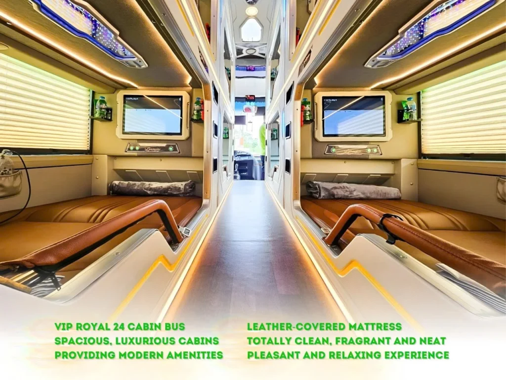Open bus Hanoi - Phong Nha - Hue - Da Nang - Hoi An Vip Cabin bus