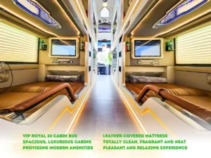Open bus Hanoi - Phong Nha - Hue - Da Nang - Hoi An Vip Cabin bus